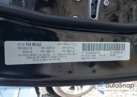 2015 Dodge Charger Se z USA, uszkodzony, nr VIN 2C3CDXBG3FH847334